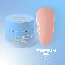 Гель LUNAMoon Premium Gel №30 (Рожевий капучино) для зміцнення, вирівнювання та нарощування нігтів, 15 мл.