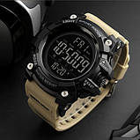 Чоловічий годинник Skmei 1384 Black-Khaki Wrisband, фото 3