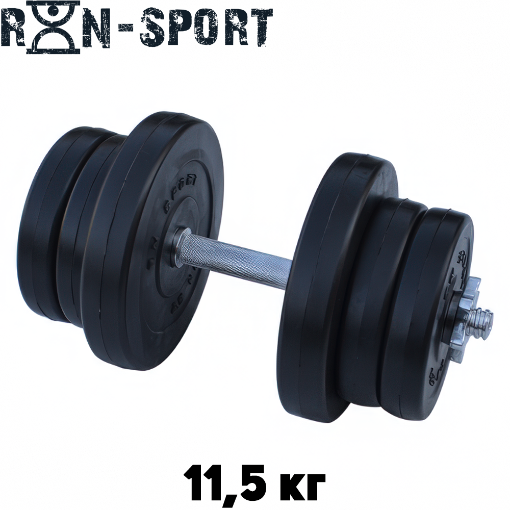 Гантель розбірна композитна домашня гантель пластикова для тренувань RN Sport Dumbbells ABS 11,5 кг