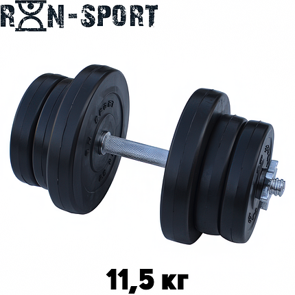Гантель розбірна композитна домашня гантель пластикова для тренувань RN Sport Dumbbells ABS 11,5 кг, фото 1