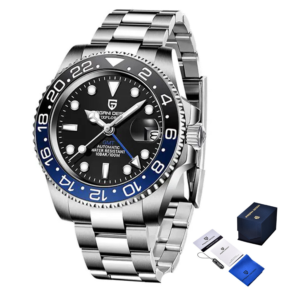 Чоловічий годинник Pagani Design PD-1662 Silver-Blue-Black, фото 1