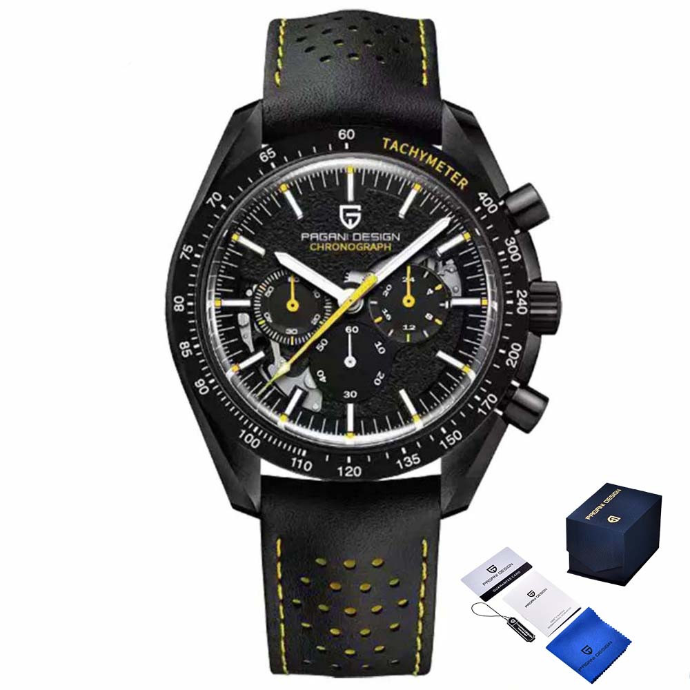 Чоловічий годинник Pagani Design PD-1779 Black-Yellow, фото 1