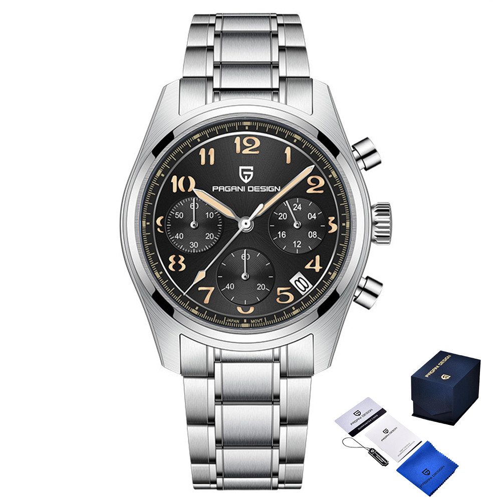 Чоловічий годинник Pagani Design PD-1773 Silver-Black, фото 1