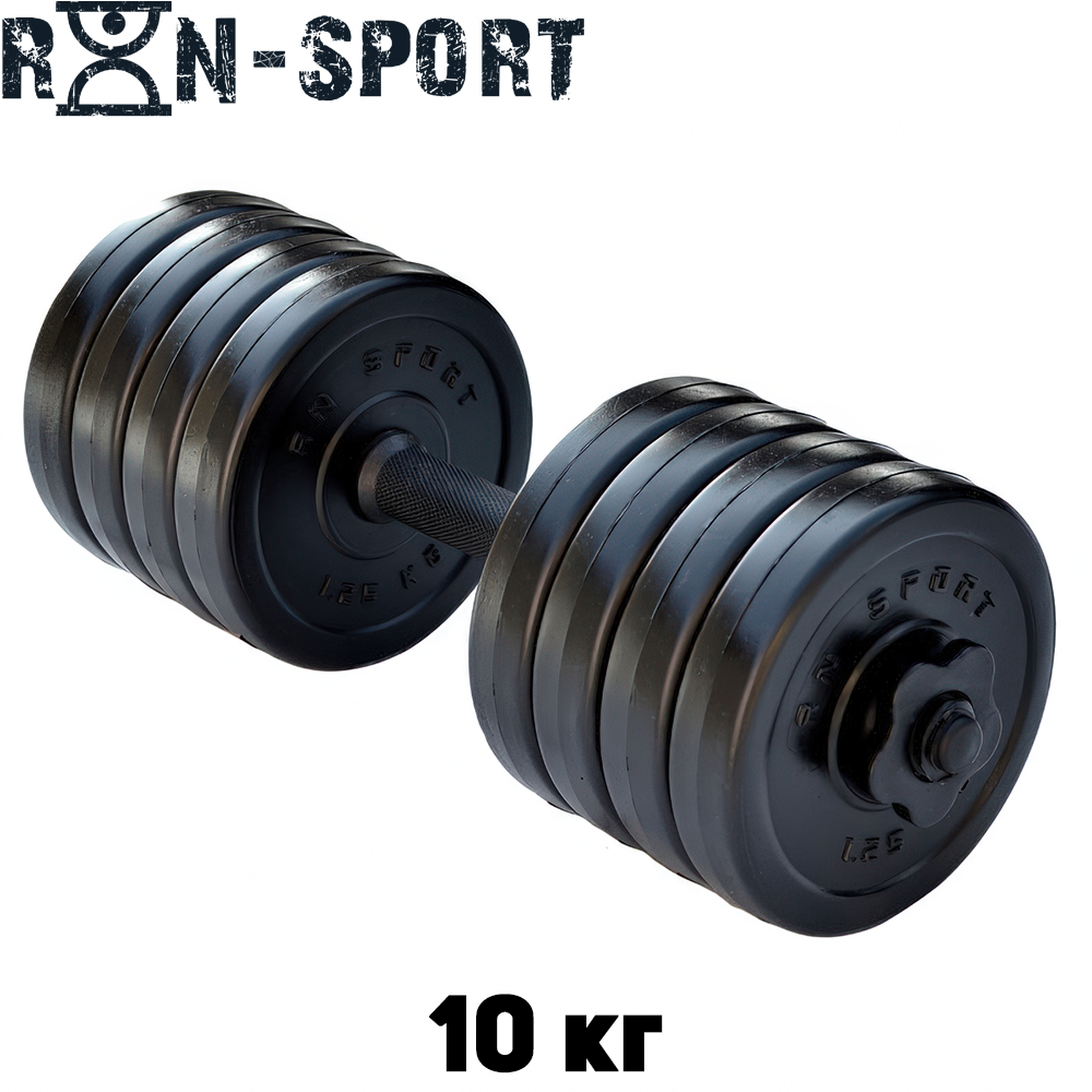 Гантель розбірна композитна домашня композитна гантель пластикова для тренувань RN Sport Dumbbells ABS Long 10 кг