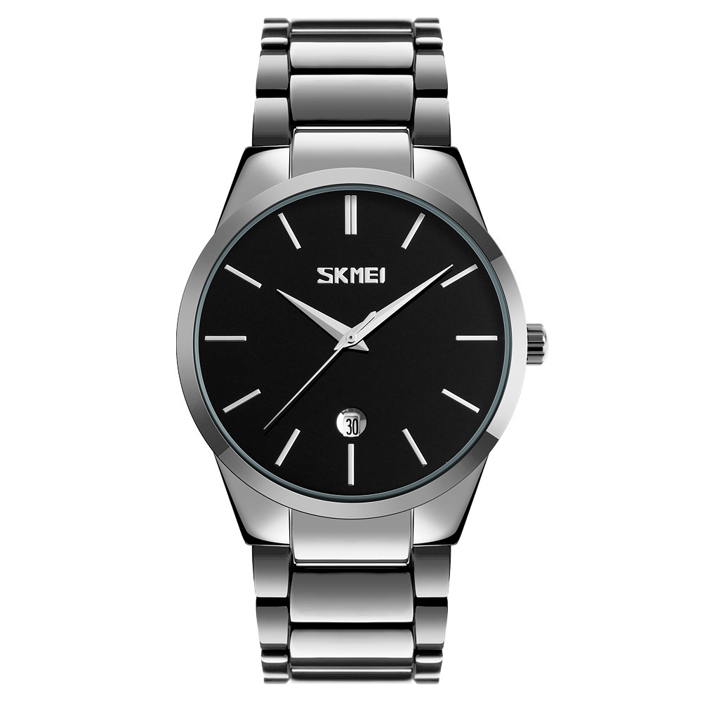 Чоловічий годинник Skmei 9140SIBK Silver-Black, фото 1