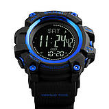 Чоловічий годинник Skmei 1356BU Black-Blue Compass, фото 3