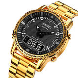 Чоловічий годинник Skmei 1898GDBK Gold-Black, фото 2
