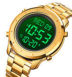 Чоловічий годинник Skmei 1864SGDBK Gold-Black Steel, фото 4
