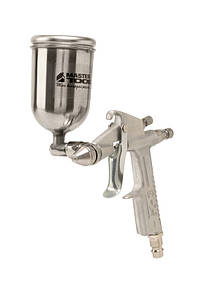 Краскопульт MasterTool 80-8933, HP MINI СБ 200 мл, алюміній поворотний, Ø 0,5 мм, 60-90 л/хв, 2,5-4,0 бар