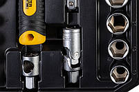 Набір насадок торцевих MasterTool 78-4021 PROFI, CrV 1/2" 10-32 мм, тріскачка 72Т, 21 шт, кейс, фото 7