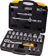 Набір насадок торцевих MasterTool 78-4032 PROFI, CrV 1/2" 8-32 мм, тріскачка 72Т, 32 шт, кейс