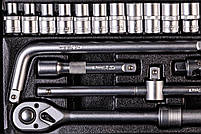 Набір насадок торцевих MasterTool 78-4126 PROFI, CrV 1/2" 8-32 мм, тріскачка 72Т, 26 шт, мет. кейс, фото 7