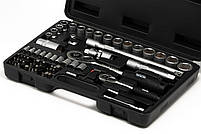 Набір насадок торцевих ТИТУЛ 78-7072 (CrV 1/4" і 1/2" з тріскачкою 24 зуба, 72 шт в кейсі), фото 6