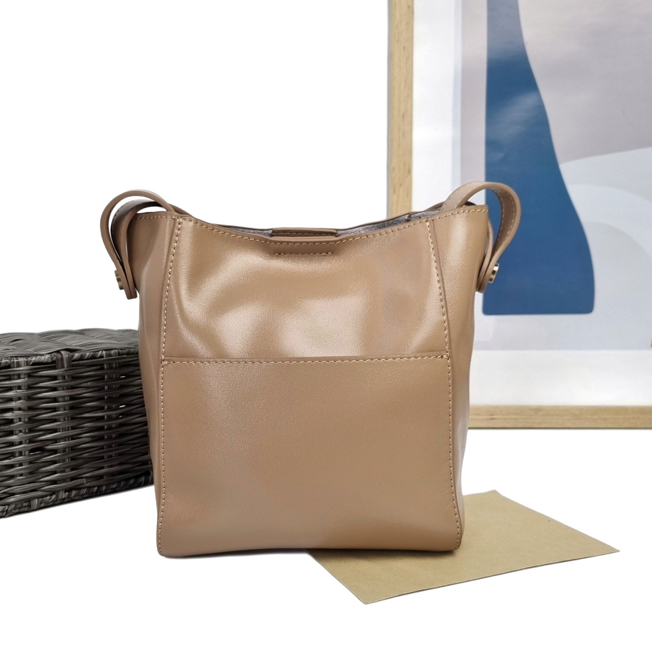 Модна жіноча сумка натуральна шкіра бежевий Арт.893 beige VIVAVERBA Україна — (юнкі)