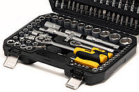 Набір насадок торцевих MasterTool 78-5108, CrV 1/4" і 1/2", тріскачка 72Т, 108 шт, кейс, фото 6