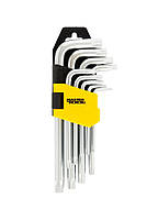 Ключі TORX MasterTool 75-0960, набір 9 шт CrV короткі (Т10-Т50 L55-133мм), фото 4