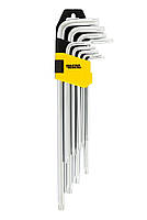 Ключі TORX MasterTool 75-0961, набір 9 шт CrV довгі (Т10-Т50 L90-227мм), фото 4