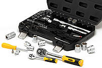 Набір насадок торцевих MasterTool 78-5072 PROFI, CrV 1/4" - 1/2", тріскачка 72Т, 72 шт, кейс, фото 4