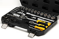 Набір насадок торцевих MasterTool 78-5072 PROFI, CrV 1/4" - 1/2", тріскачка 72Т, 72 шт, кейс, фото 5