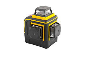 Рівень лазерний MasterTool 30-1912, H360+2*V360, 3 лазерні головки RED, 0.2 мм/м, 10м, Li-ion, сумка