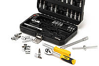 Набір насадок торцевих MasterTool 78-2047 PROFI, CrV 1/4" 4-14 мм,тріскачка 72Т, 46 шт, кейс, фото 4