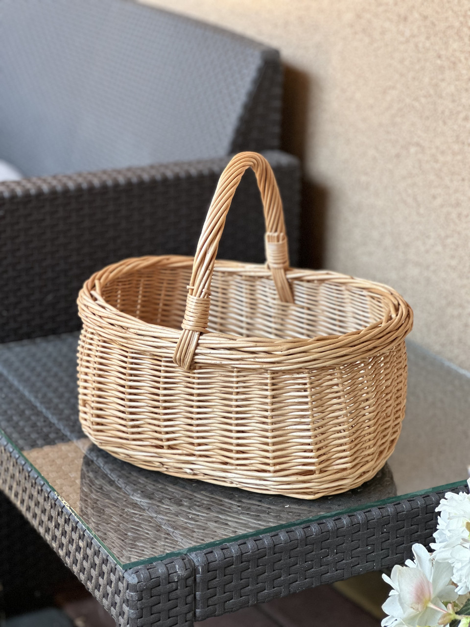 Корзина святкова з лози. Арт:0-187, фото 1