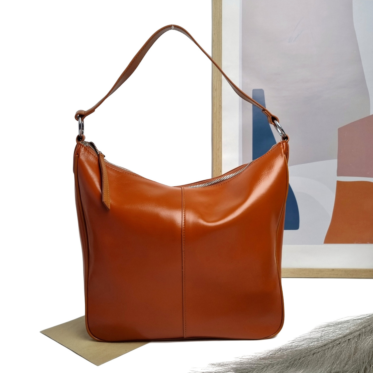 Шкіряний мішок рудий Арт.7732 brown VIVAVERBA Україна — (64)