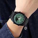 Чоловічий годинник Skmei 1816BKGNBK Black Green-Black, фото 3