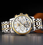 Чоловічий годинник Skmei M029TGDSI Gold-Silver-Silver, фото 4