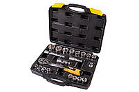 Набір насадок торцевих MASTERTOOL 78-4021-PF, PROFI CrV 1/2" 10-32 мм, тріскачка 72Т, 21 шт, кейс, фото 2