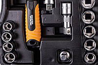 Набір насадок торцевих MASTERTOOL 78-4021-PF, PROFI CrV 1/2" 10-32 мм, тріскачка 72Т, 21 шт, кейс, фото 7