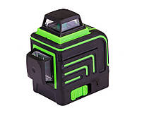 Рівень лазерний MASTERTOOL 30-1913, H360+2*V360, 3 лазерні головки GREEN, 0.2 мм/м, 10м, Li-ion, сумка, фото 4