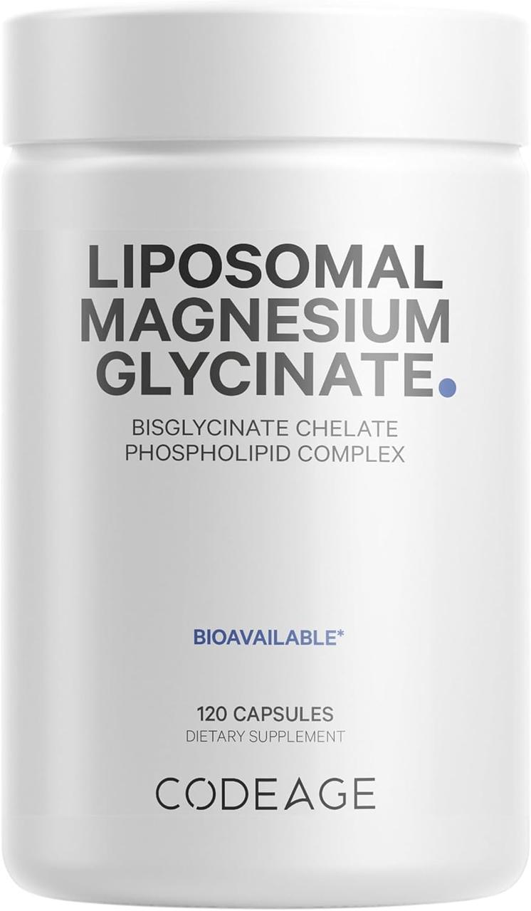 CodeAge Liposomal Magnesium Glycinate / Магній гліцинат ліпосомальний 120 капсул, фото 1