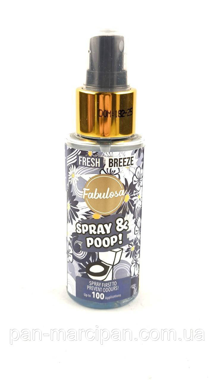 Fabulosa Spray&Poop Fresh Breeze" Спрей для нейтралізації запахів у туалеті, фото 1