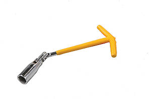 Ключ свічний Т-подібний MASTERTOOL з шарніром 16 мм 73-0100
