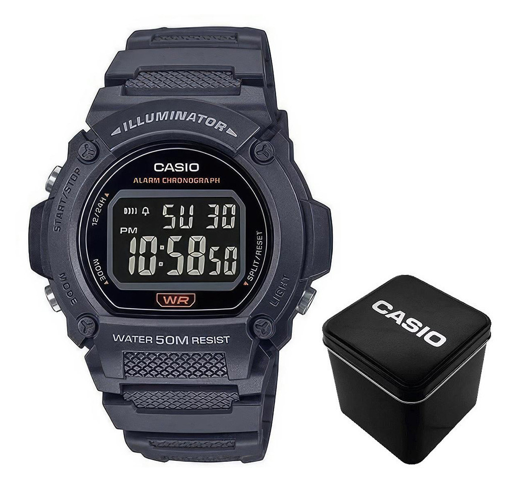 Чоловічий годинник Casio W-219H-8B, фото 1