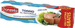 Тунець натуральний у власному соці Donzela 4х80 гр