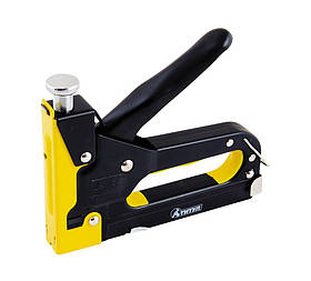 Степлер пружинний ТИТУЛ для скоби 4-14 мм 11.3х0.7 мм, плавне регулювання сили удару корпус метал 41-0910