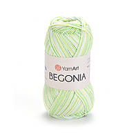 Yarnart BEGONIA MELANGE (Бегонія Меланж) №501 салатовий (Бавовняна пряжа, нитки для в'язання)