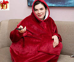 Плед толстовка з рукавами Huggle — плед флісовий м'яке худі ковдра тепле зручне комфортне худі