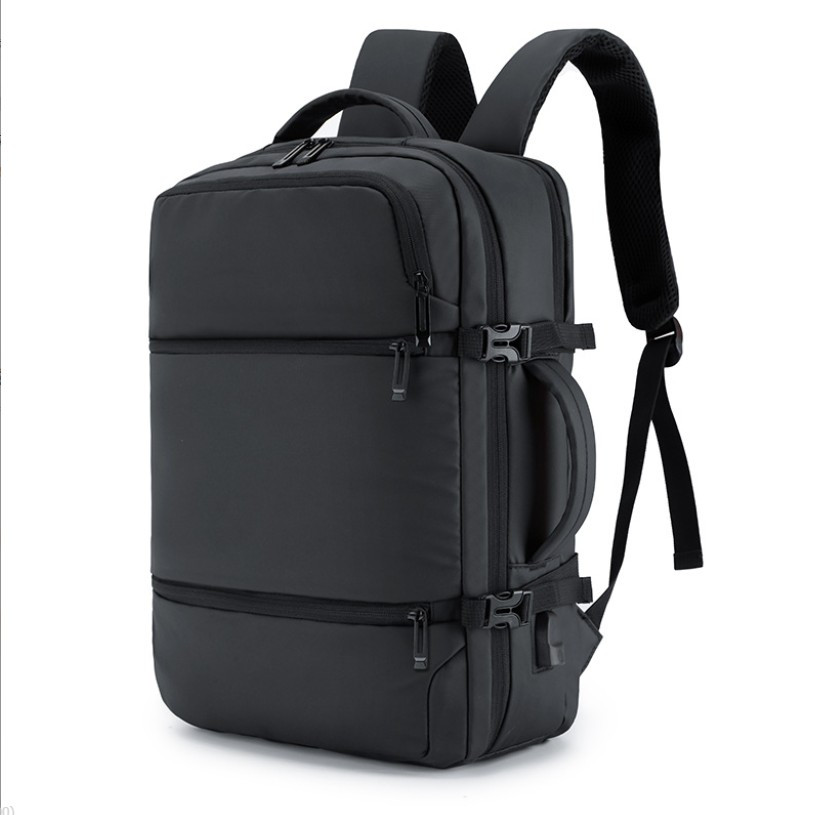 Стильний рюкзак чоловічий / Рюкзак для роботи і подорожей / Рюкзак для ноутбука з USB / Рюкзак бізнес класу Чорний, фото 1