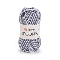 Yarnart BEGONIA MELANGE (Бегонія Меланж) №509 сірий (Бавовняна пряжа, нитки для в'язання)