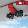 Магнітний Автомобільний тримач для окулярів, карток, паспорта на сонцезахисний козирок / Червоний, фото 2