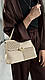 Сумка жіноча, бежева, фото 3