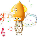 Танцюючий музичний кальмар що світиться з вудкою Жовтий, фото 2