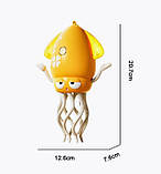 Танцюючий музичний кальмар що світиться з вудкою Жовтий, фото 4