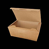 Упаковка паперова мала КРАФТ для суші та снеків 130*90*48 мм, 100 шт/уп, 6 уп/ящ., фото 2