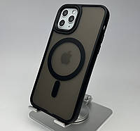 Чохол з MagSafe на iPhone 11 PRO магнітний кейс для айфон 11 про протиуданий чорний магнітний black matte