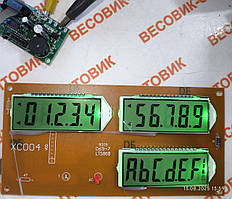 Плата індикації Олімп 3v XC004 (аналог HY9005 LT-2585 Х1017-А) для ваг TCS-A,B,C, D і TCS-102А-D 150х75ммм