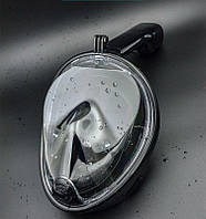 Маска для плавання з кріпленням під екшн камеру L/XL Чорний